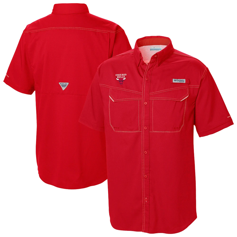 Men's Columbia Chicago Bulls Omni-Wick Low Drag Offshore Button-Up Shirt
