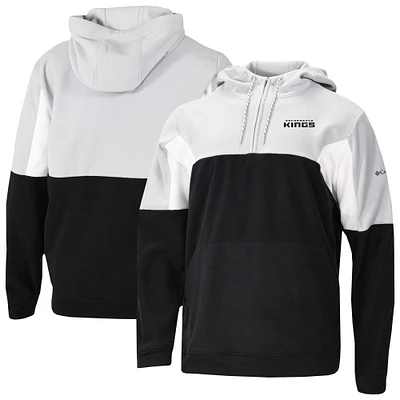 Men's Columbia Black Sacramento Kings Lodge Quarter-Zip Hoodie