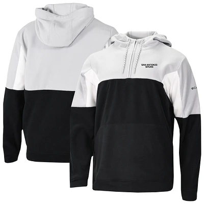 Men's Columbia Black San Antonio Spurs Lodge Quarter-Zip Hoodie