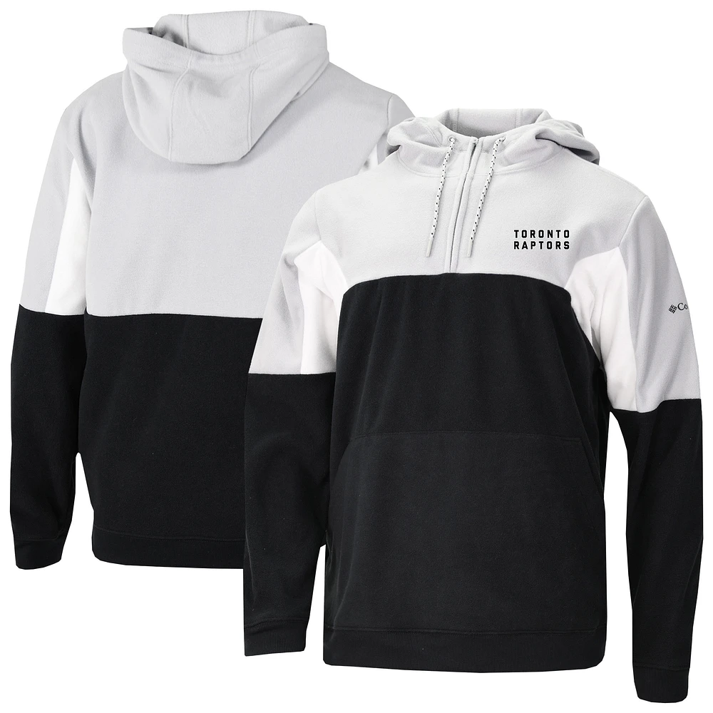 Men's Columbia Black Toronto Raptors Lodge Quarter-Zip Hoodie