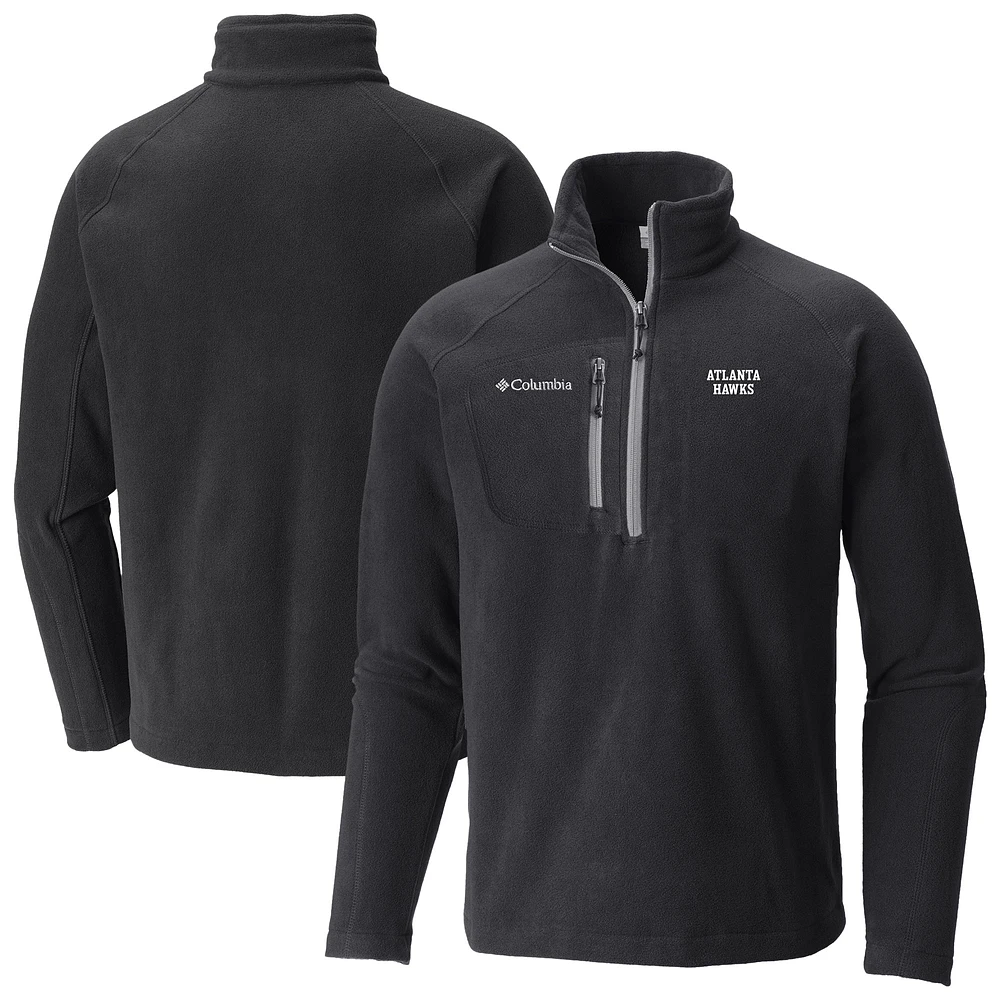 Men's Columbia Black Atlanta Hawks Fast Trek III Half-Zip Fleece Pullover