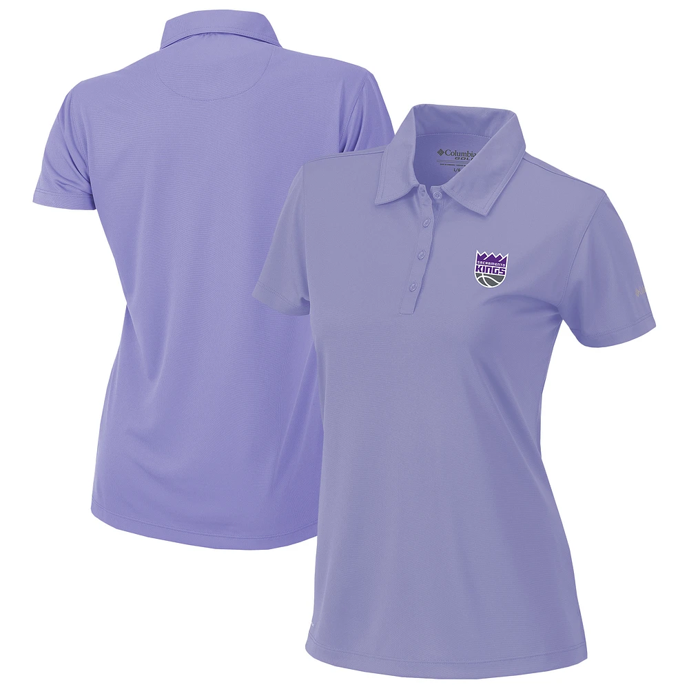 Women's Columbia Lavender Sacramento Kings Omni-Wick Birdie Polo