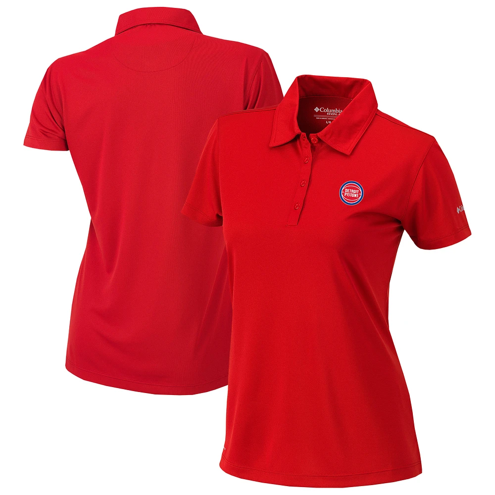 Women's Columbia Detroit Pistons Omni-Wick Birdie Polo