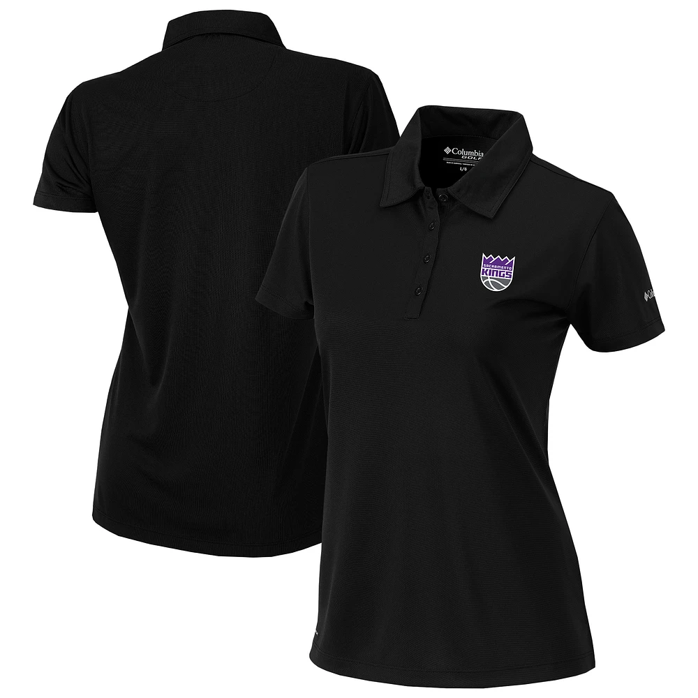 Women's Columbia Black Sacramento Kings Omni-Wick Birdie Polo