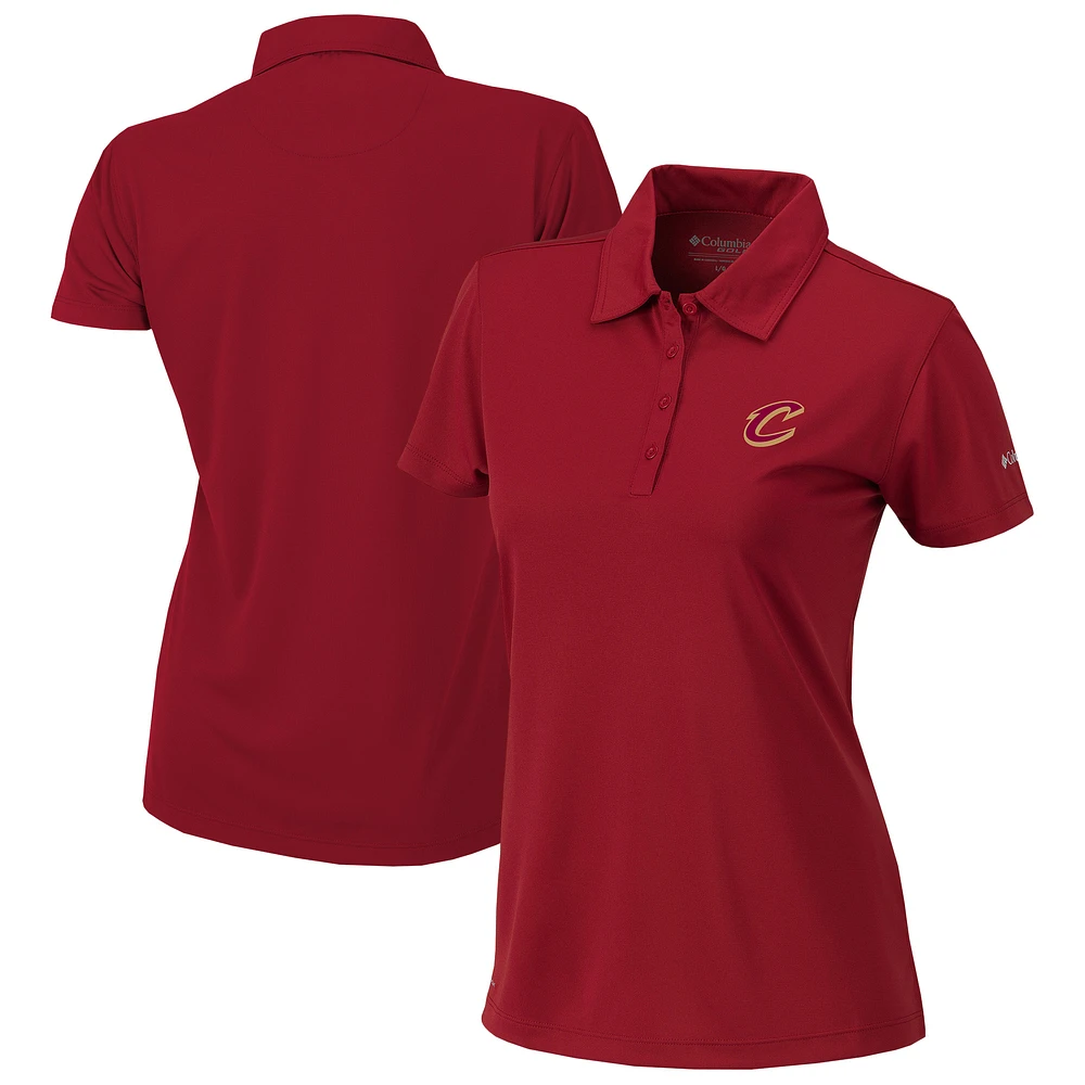 Women's Columbia Wine Cleveland Cavaliers Omni-Wick Birdie Polo