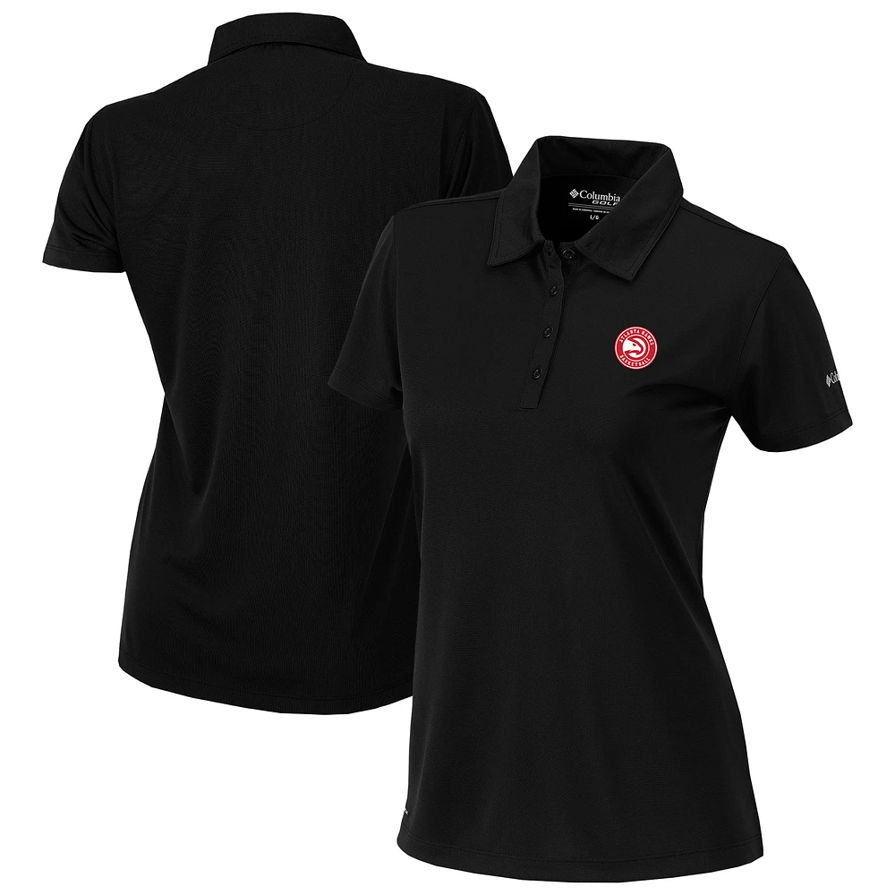 Women's Columbia Black Atlanta Hawks Omni-Wick Birdie Polo