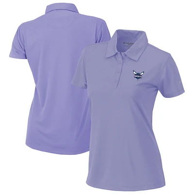 Women's Columbia Lavender Charlotte Hornets Omni-Wick Birdie Polo