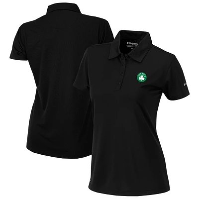 Women's Columbia Black Boston Celtics Omni-Wick Birdie Polo