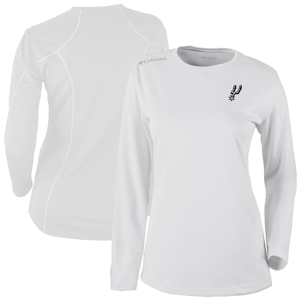 Women's Columbia White San Antonio Spurs Omni-Wick Shotgun Pullover Top