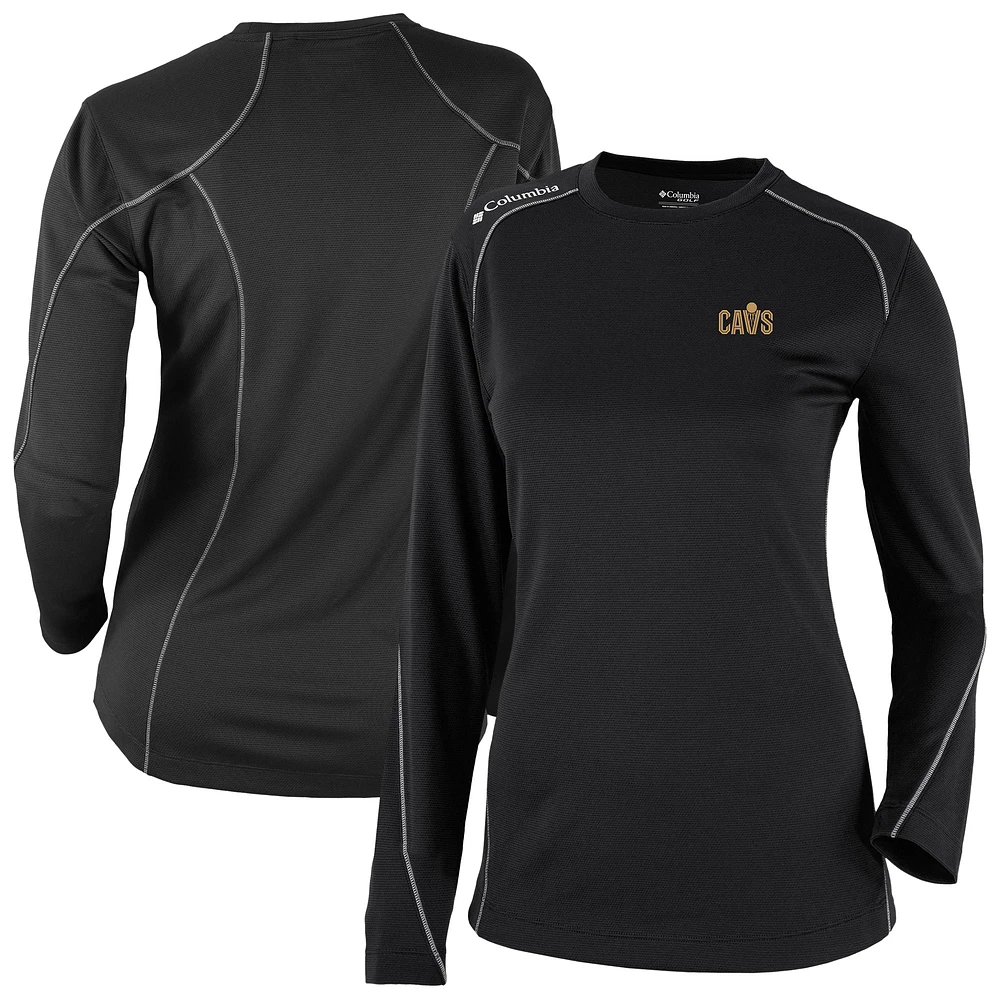 Women's Columbia Black Cleveland Cavaliers Omni-Wick Shotgun Pullover Top