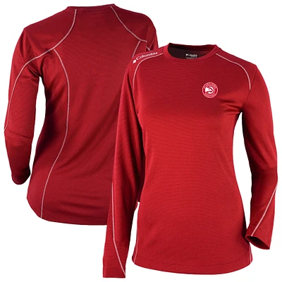Women's Columbia Red Atlanta Hawks Omni-Wick Shotgun Pullover Top