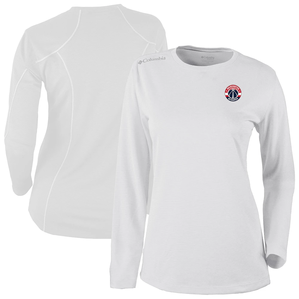 Women's Columbia White Washington Wizards Omni-Wick Shotgun Pullover Top