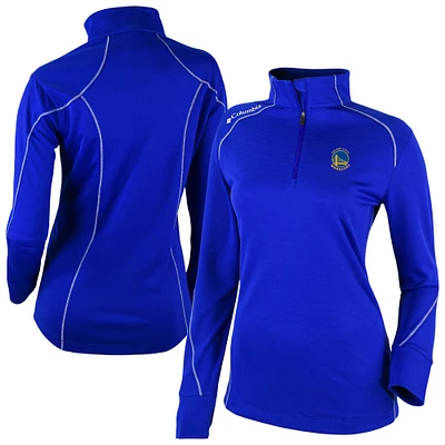 Women's Columbia Royal Golden State Warriors Omni-Wick Shotgun 2.0 Quarter-Zip Pullover Top