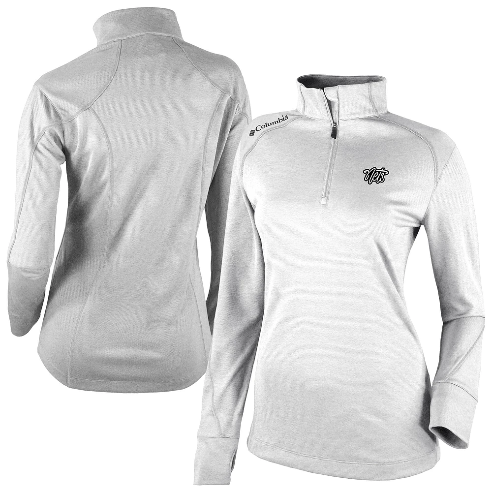 Women's Columbia Brooklyn Nets Omni-Wick Shotgun 2.0 Quarter-Zip Pullover Top