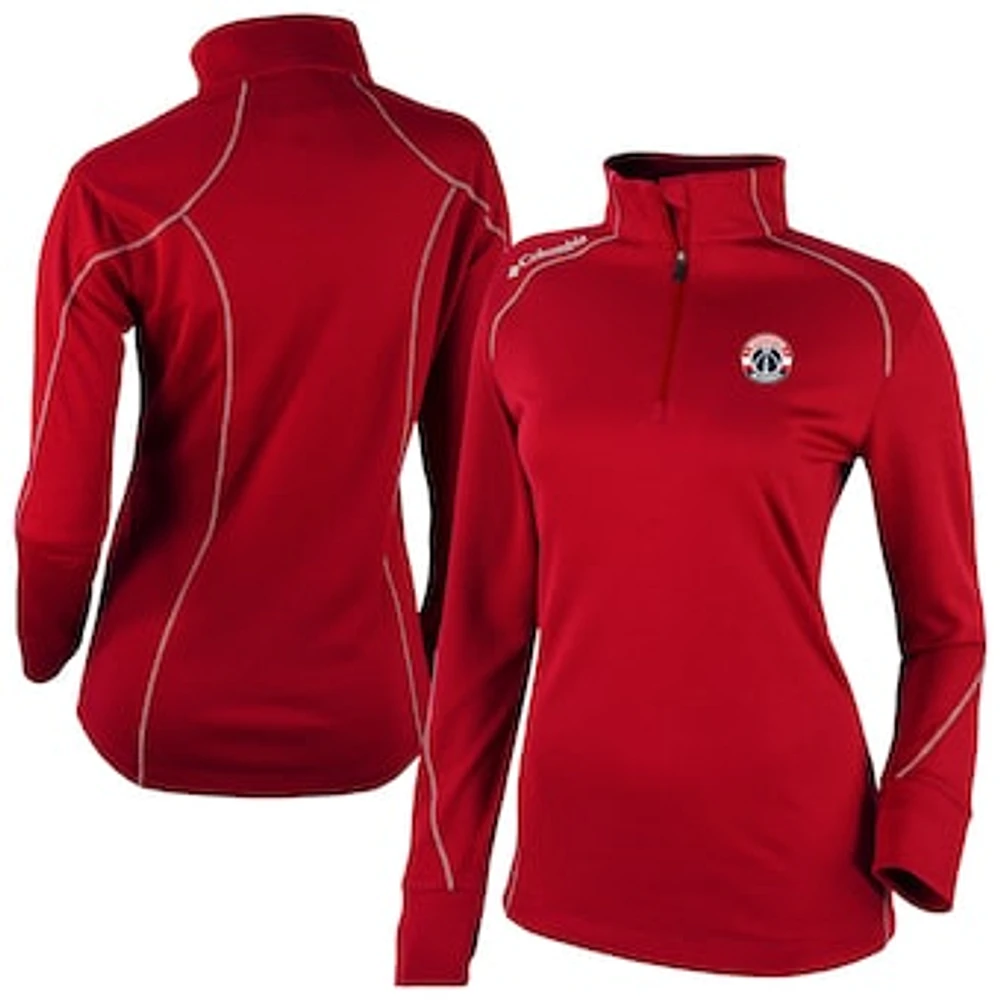Women's Columbia Red Washington Wizards Omni-Wick Shotgun 2.0 Quarter-Zip Pullover Top