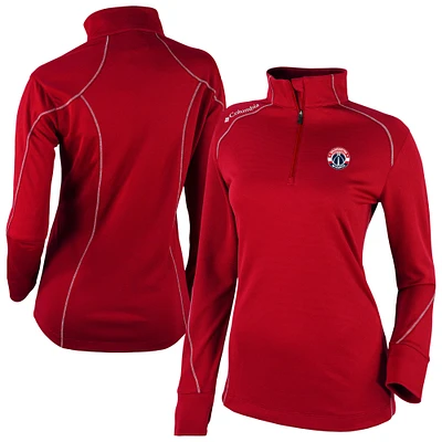 Women's Columbia Red Washington Wizards Omni-Wick Shotgun 2.0 Quarter-Zip Pullover Top