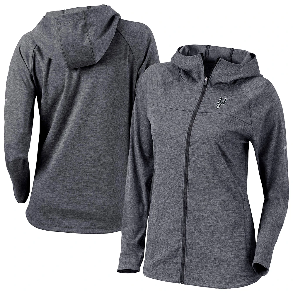 Women's Columbia Black San Antonio Spurs Omni-Wick Half Shot Full-Zip Hooded Jacket