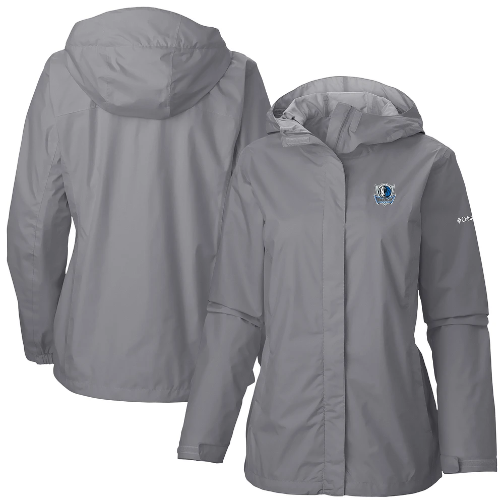 Women's Columbia Gray Dallas Mavericks Arcadia Omni-Tech™ Full-Zip Hoodie Jacket