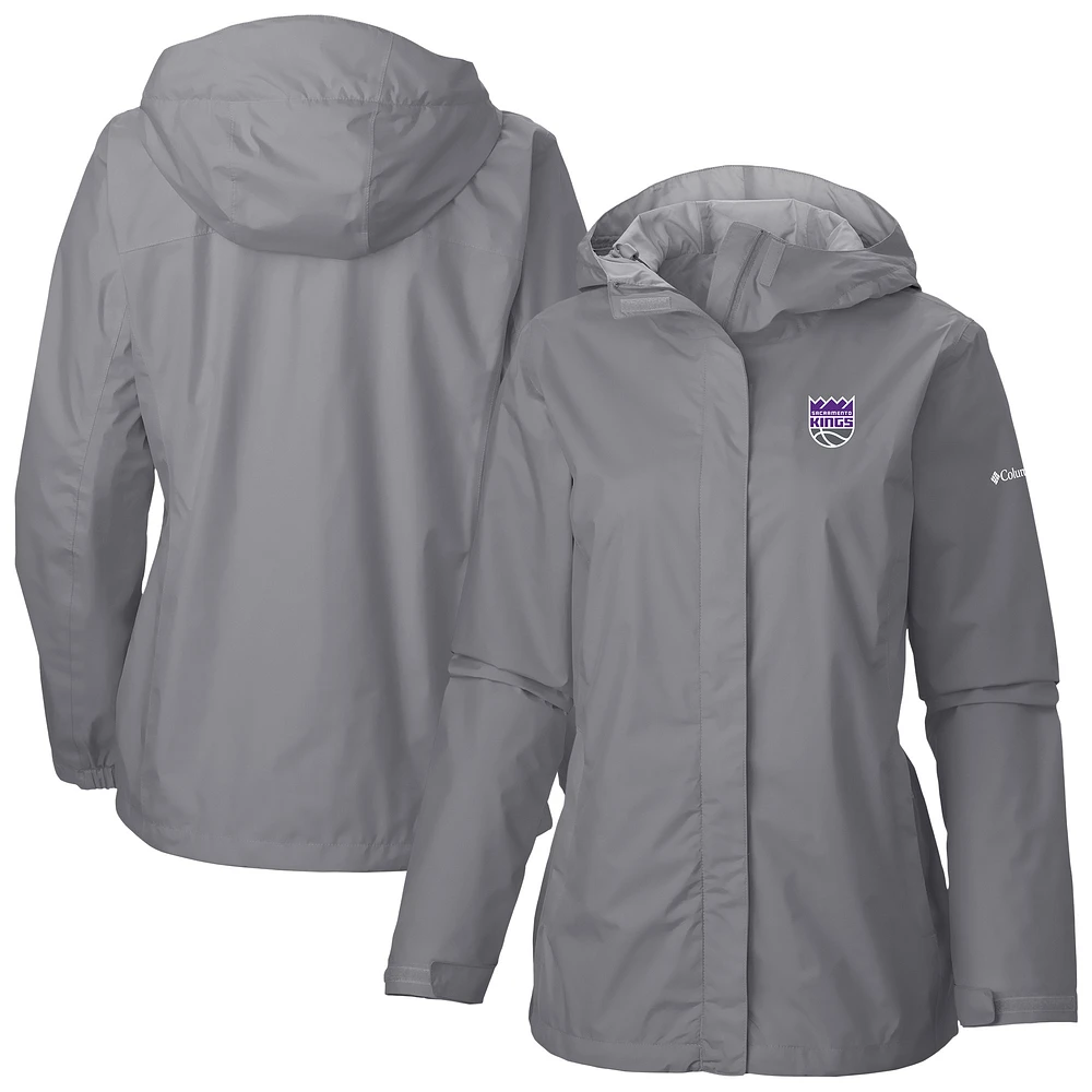 Women's Columbia Gray Sacramento Kings Arcadia Omni-Tech™ Full-Zip Hoodie Jacket