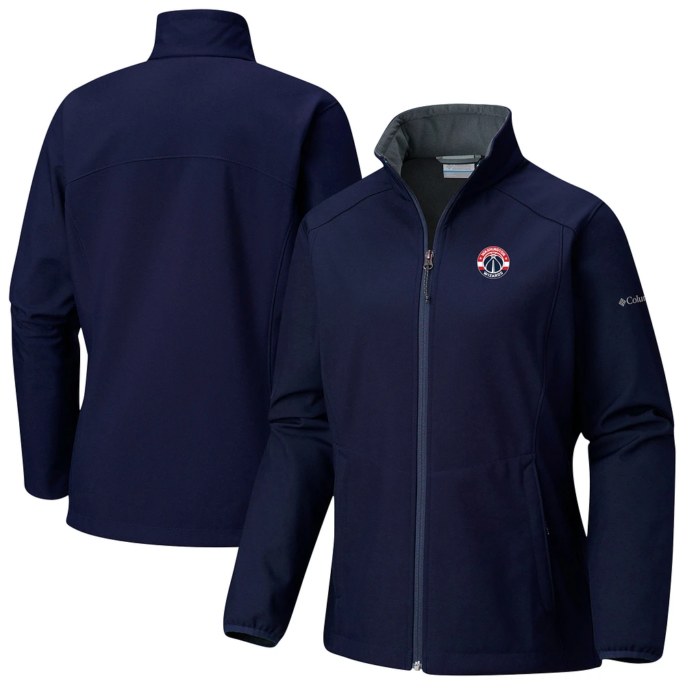 Women's Columbia Navy Washington Wizards Kruser Ridge II Softshell Full-Zip Jacket