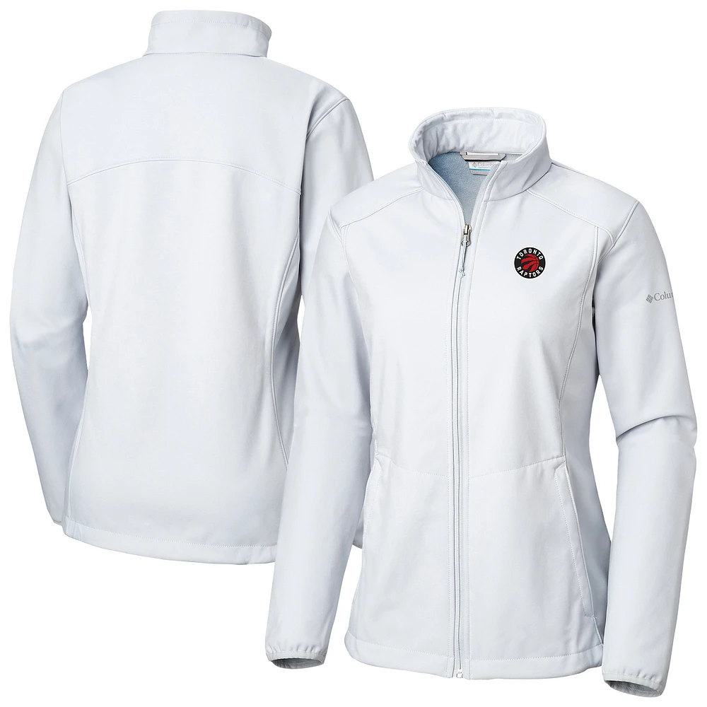 Women's Columbia White Toronto Raptors Kruser Ridge II Softshell Full-Zip Jacket