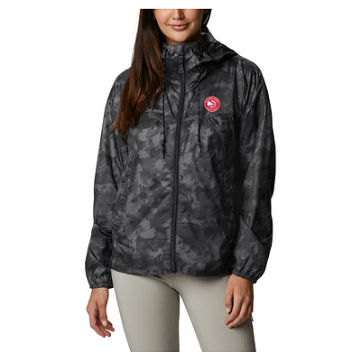 Women's Columbia Black Atlanta Hawks Flash Challenger II Omni-Shade Full-Zip Windbreaker Jacket