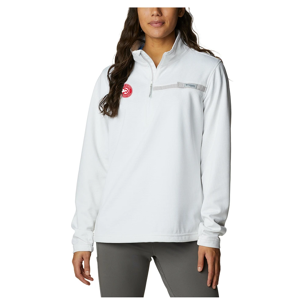 Women's Columbia Atlanta Hawks Skiff Guide Fleece Pullover Top