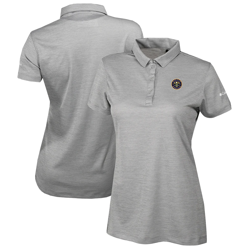 Women's Columbia Gray Denver Nuggets Omni-Wick Set II Polo