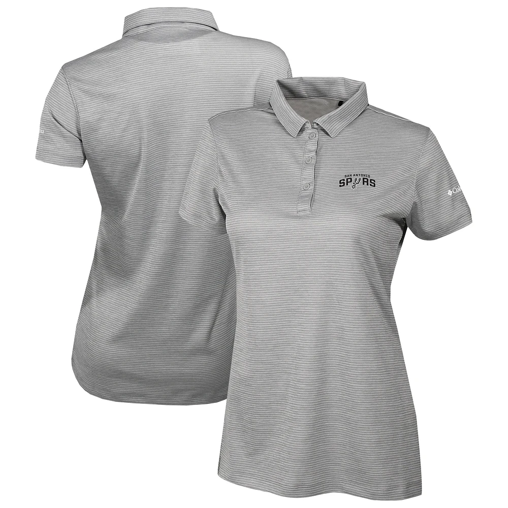 Women's Columbia Gray San Antonio Spurs Omni-Wick Set II Polo