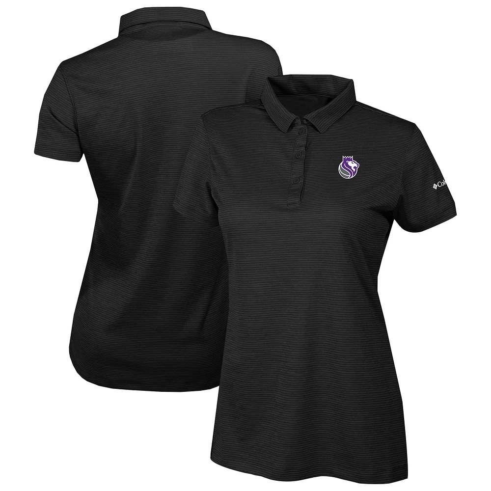 Women's Columbia Black Sacramento Kings Omni-Wick Set II Polo