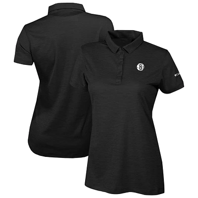 Women's Columbia Black Brooklyn Nets Omni-Wick Set II Polo