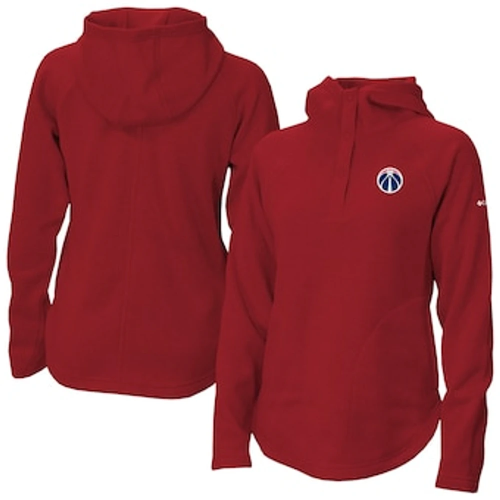 Women's Columbia Red Washington Wizards Sweater Weather Quarter-Snap Hoodie