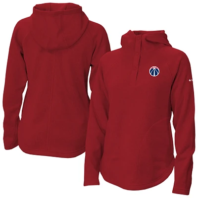 Women's Columbia Red Washington Wizards Sweater Weather Quarter-Snap Hoodie