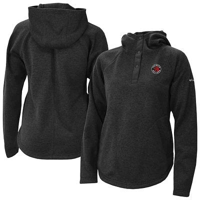 Women's Columbia Black Toronto Raptors Sweater Weather Quarter-Snap Hoodie