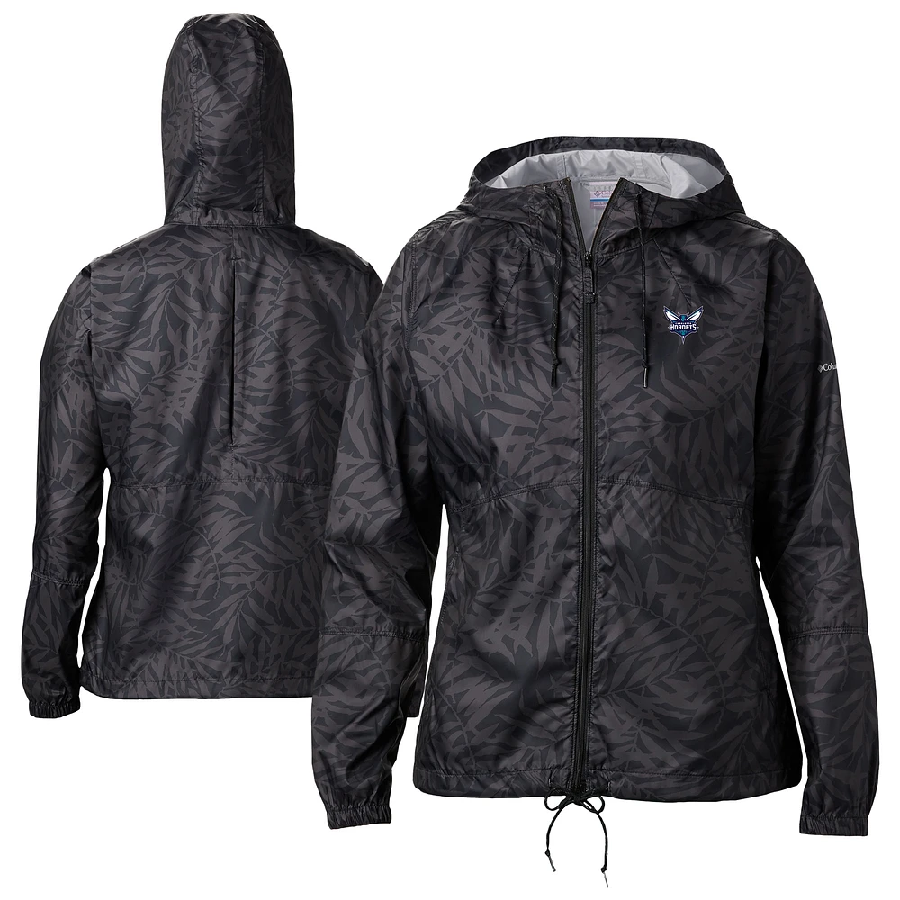 Women's Columbia Black Charlotte Hornets Flash Forward Windbreaker