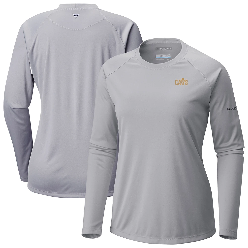 Women's Columbia Gray Cleveland Cavaliers Tidal Tee II Long Sleeve T-Shirt