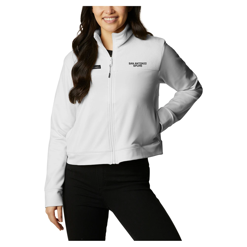Women's Columbia White San Antonio Spurs River Fleece Full-Zip Jacket
