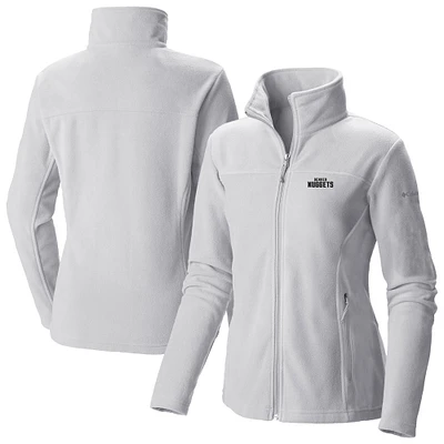 Women's Columbia White Denver Nuggets Give & Go II Fleece Full-Zip Jacket