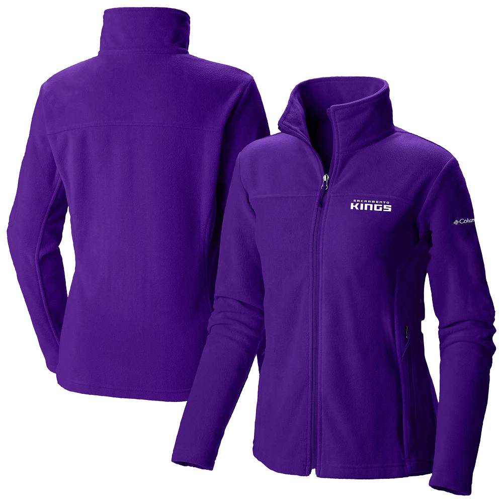 Women's Columbia Purple Sacramento Kings Give & Go II Fleece Full-Zip Jacket