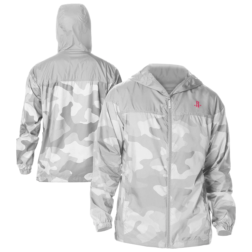Men's Columbia Gray Houston Rockets Flash Challenger Windbreaker Jacket