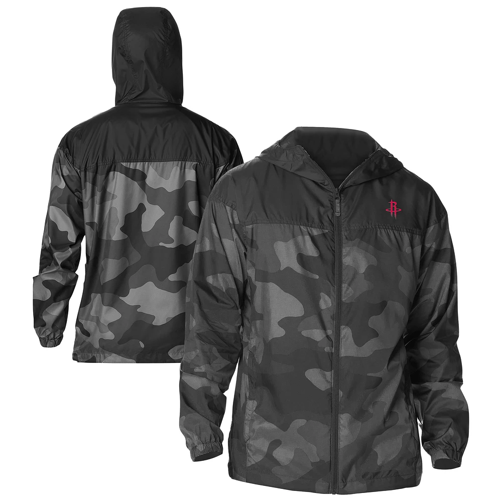 Men's Columbia Black Houston Rockets Flash Challenger Windbreaker Jacket