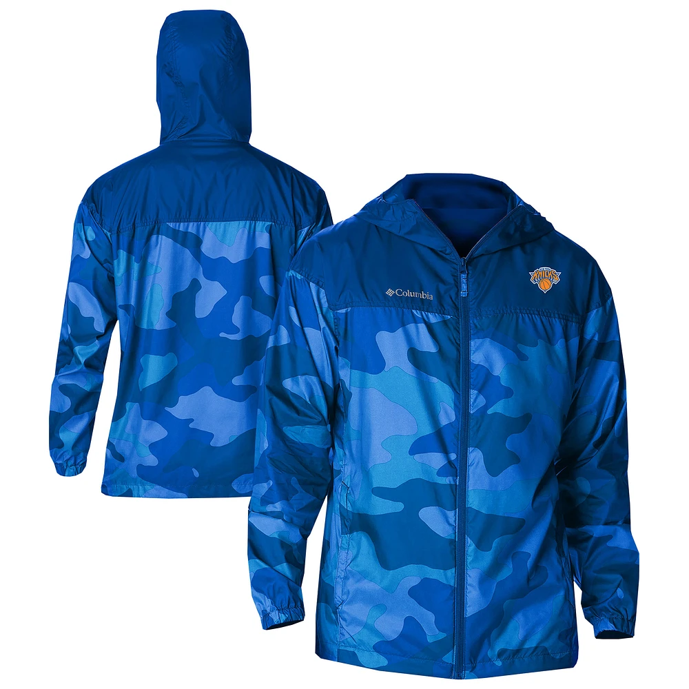 Men's Columbia Blue New York Knicks Flash Challenger Windbreaker Jacket