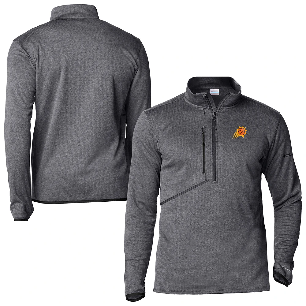Men's Columbia Black Phoenix Suns Park View Fleece Half-Zip Top