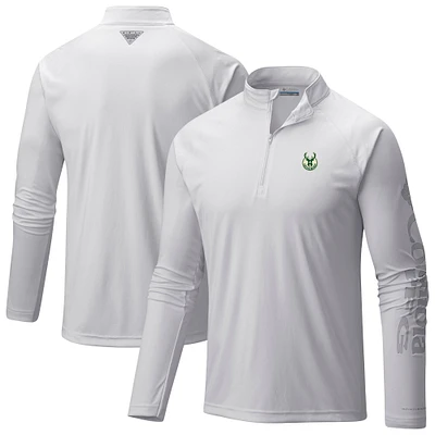 Men's Columbia Milwaukee Bucks PFG Terminal Tackle Quarter-Zip Top