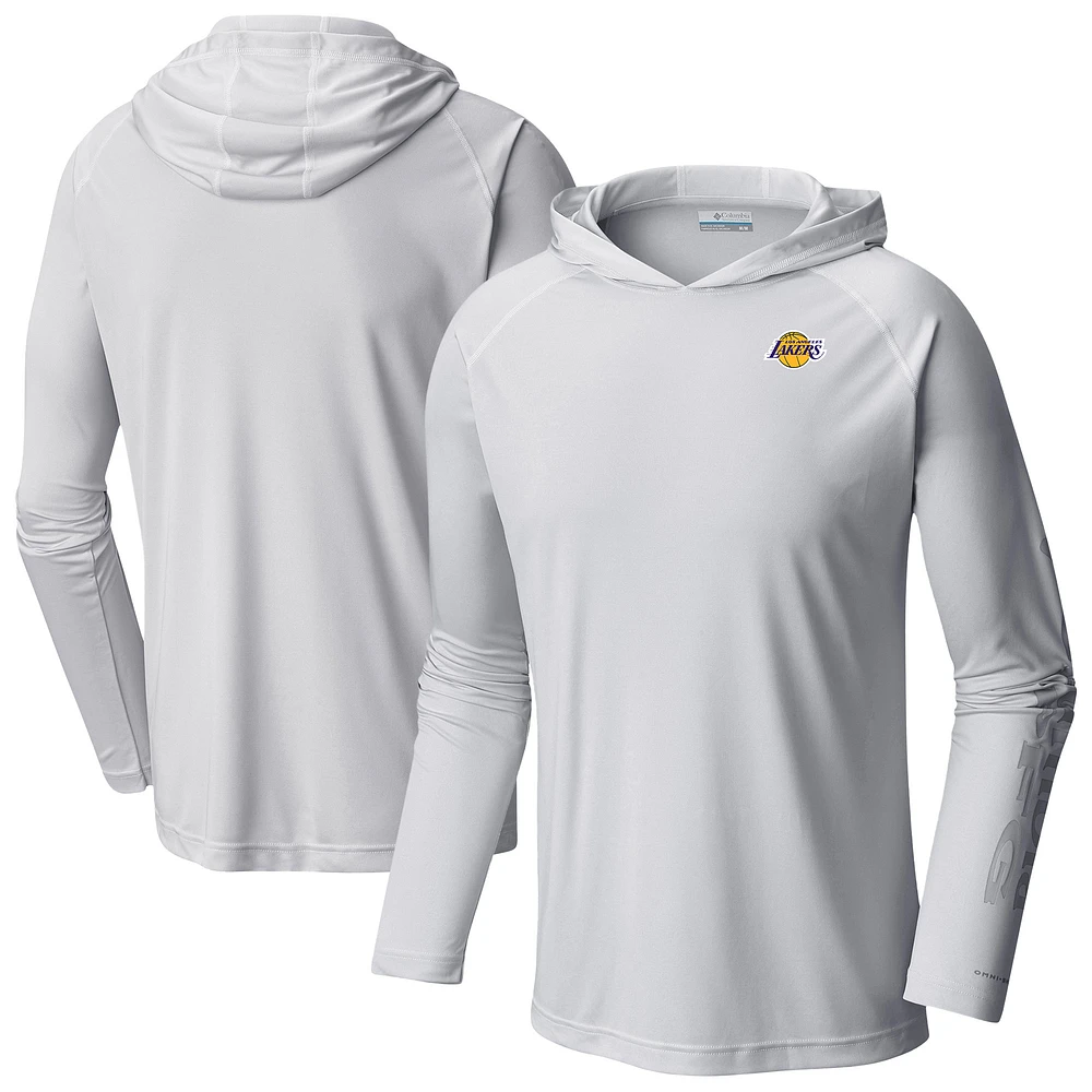 Men's Columbia Los Angeles Lakers PFG Super Terminal Tackle Hoodie