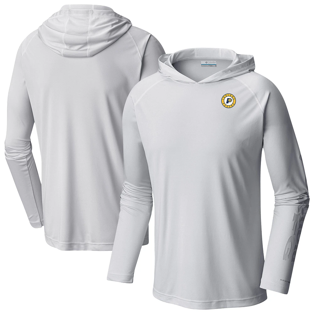 Men's Columbia White Indiana Pacers PFG Super Terminal Tackle Hoodie