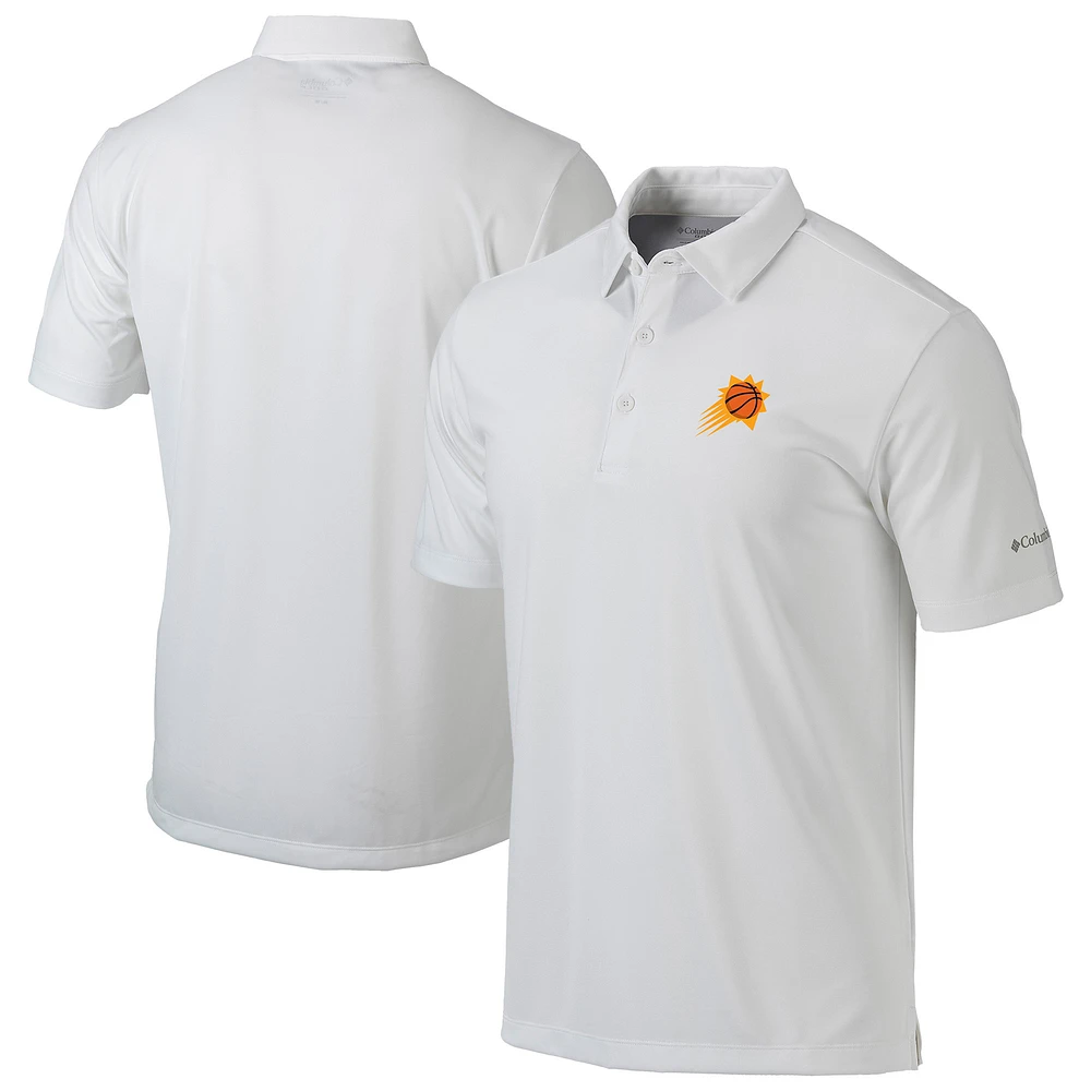Men's Columbia White Phoenix Suns Omni-Wick Drive Polo