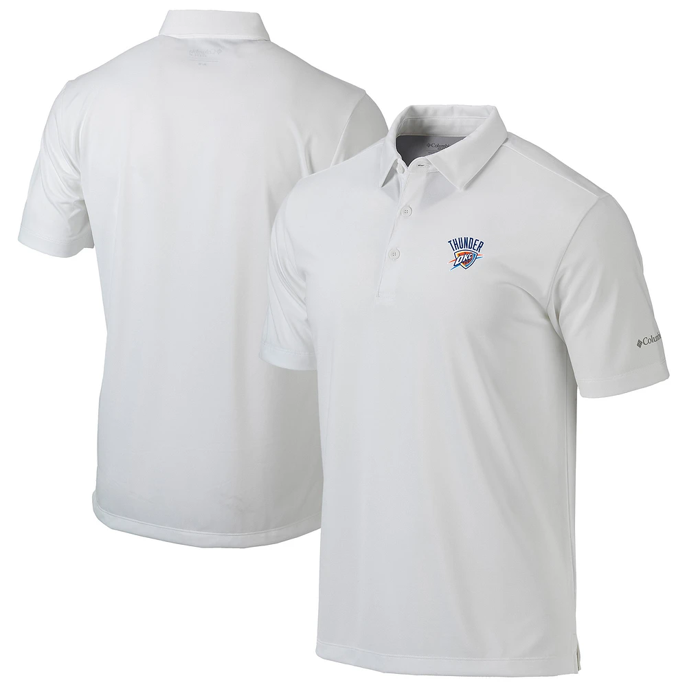 Men's Columbia White Oklahoma City Thunder Omni-Wick Drive Polo