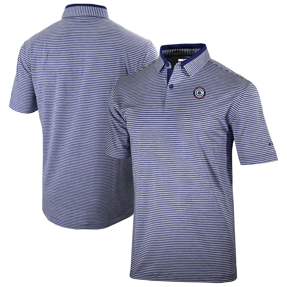 Men's Columbia Navy LA Clippers Omni-Wick Golden Hills Polo