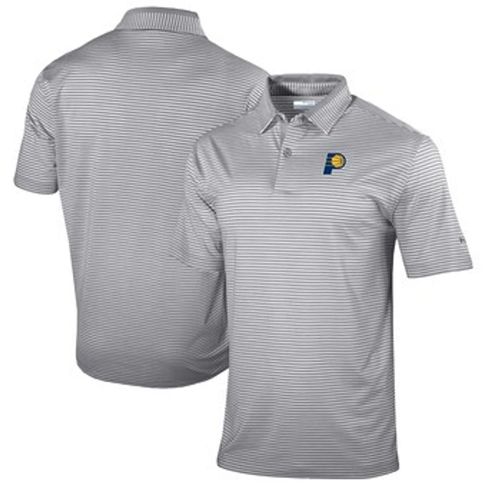 Men's Columbia Gray Indiana Pacers Omni-Wick Golden Hills Polo